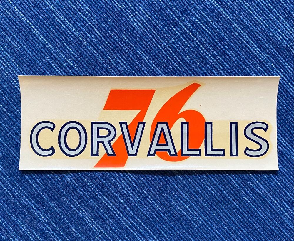 Vintage Union 76 Oil Corvallis Oregon Gas Station Water Decal Travel Souvenir